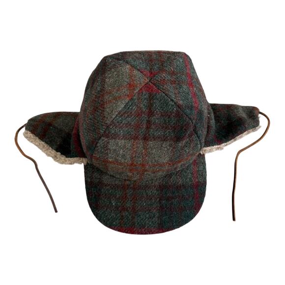 VTG  Eddie Bauer Wool Plaid Trapper Hat As Seen On TV Grumpy Old Men Style 90s - Picture 4 of 11
